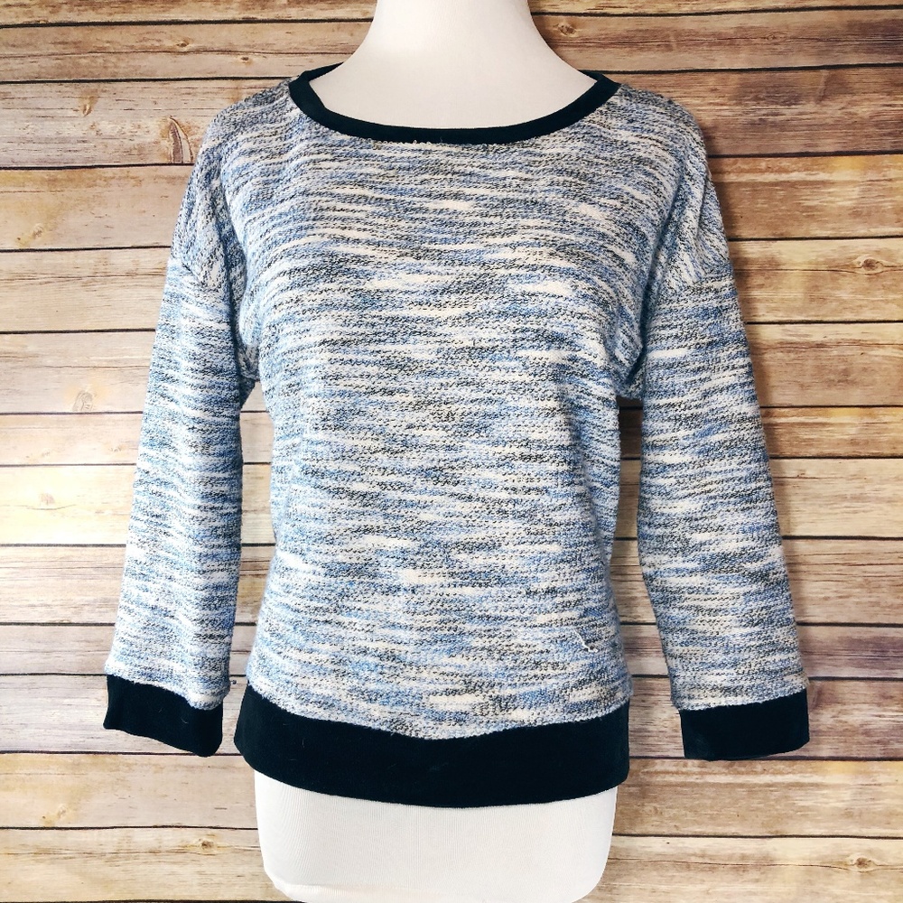 Juicy Couture Blue French Terry Crop Sweatshirt